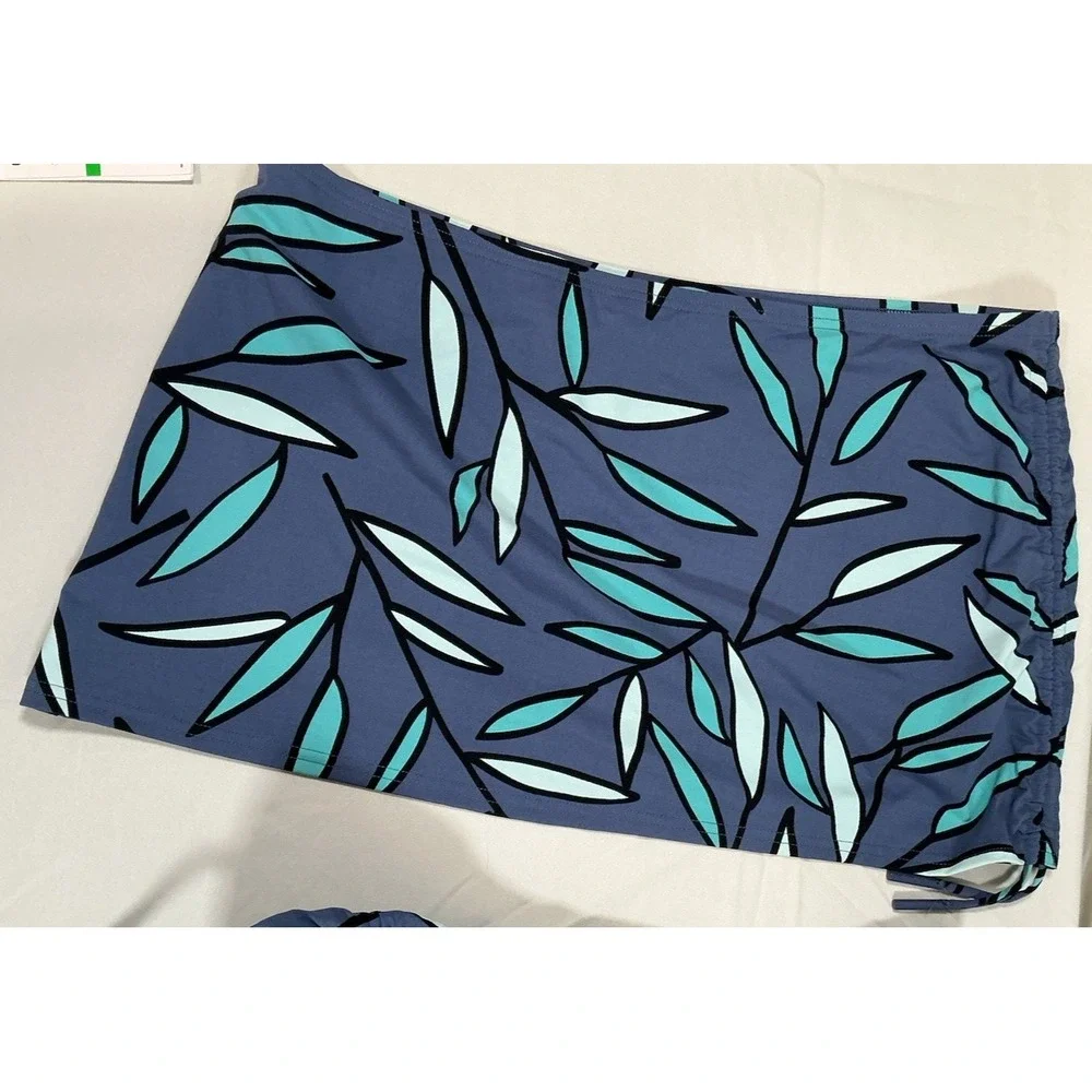 NWT Calvin Klein Swimsuit Tankini Bikini 3pc Set Sz Medium Top, Bottom, Skirt